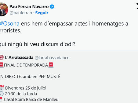Pau Ferran denuncia que a Manlleu se celebra un homenatge a un exterrorista de Terra Lliure