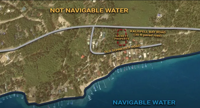 The Sackett property is relatively far from navigable waters and obvious wetlands.