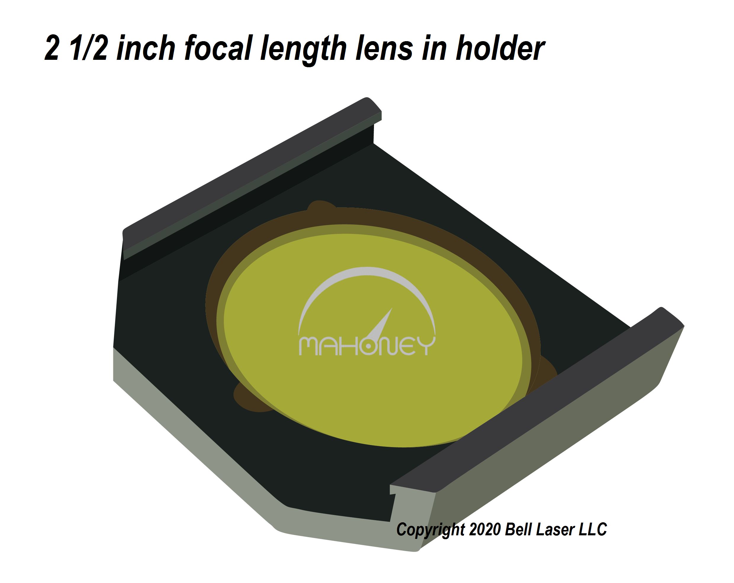 2.5 inch square holder for Trotec Laser engraving machines