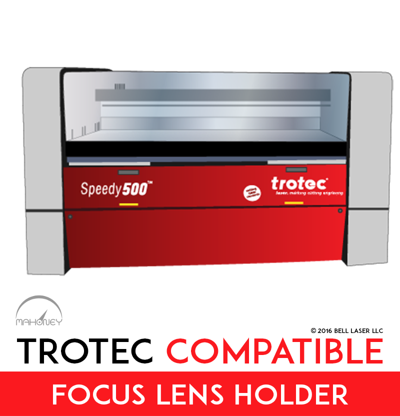 The Trotec Speedy 500 accepts an array of focal lengths including the 2.5 inch lens