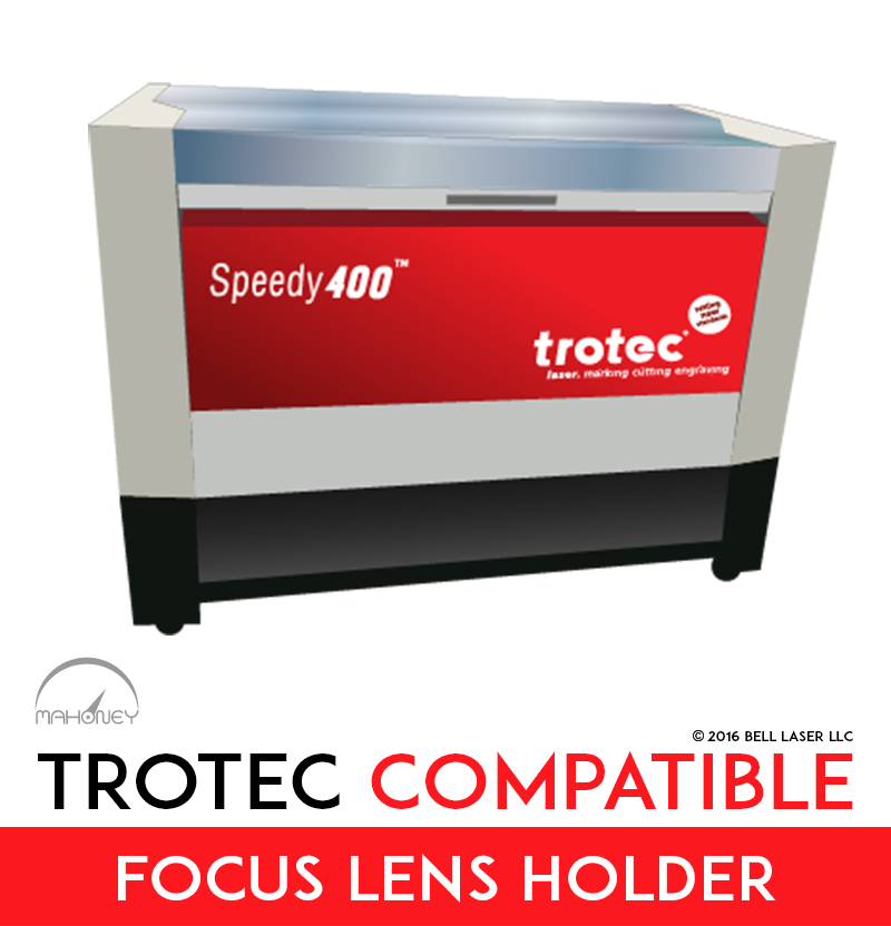 Trotec Speedy 400 is well suited for the 2.5 inch lens