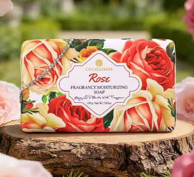 250g rectangular soap paper wrapped, scented gift soap, perfumed soap, Essential Oil Soap, Jasmine, Vanilla, Peach Blossom, Rose, Lavender, Gardenia, English Lily, Secret Garden, Bontanical Soap