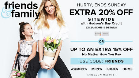 Hudson Bay -TODAY ONLY FREE SHIPPING