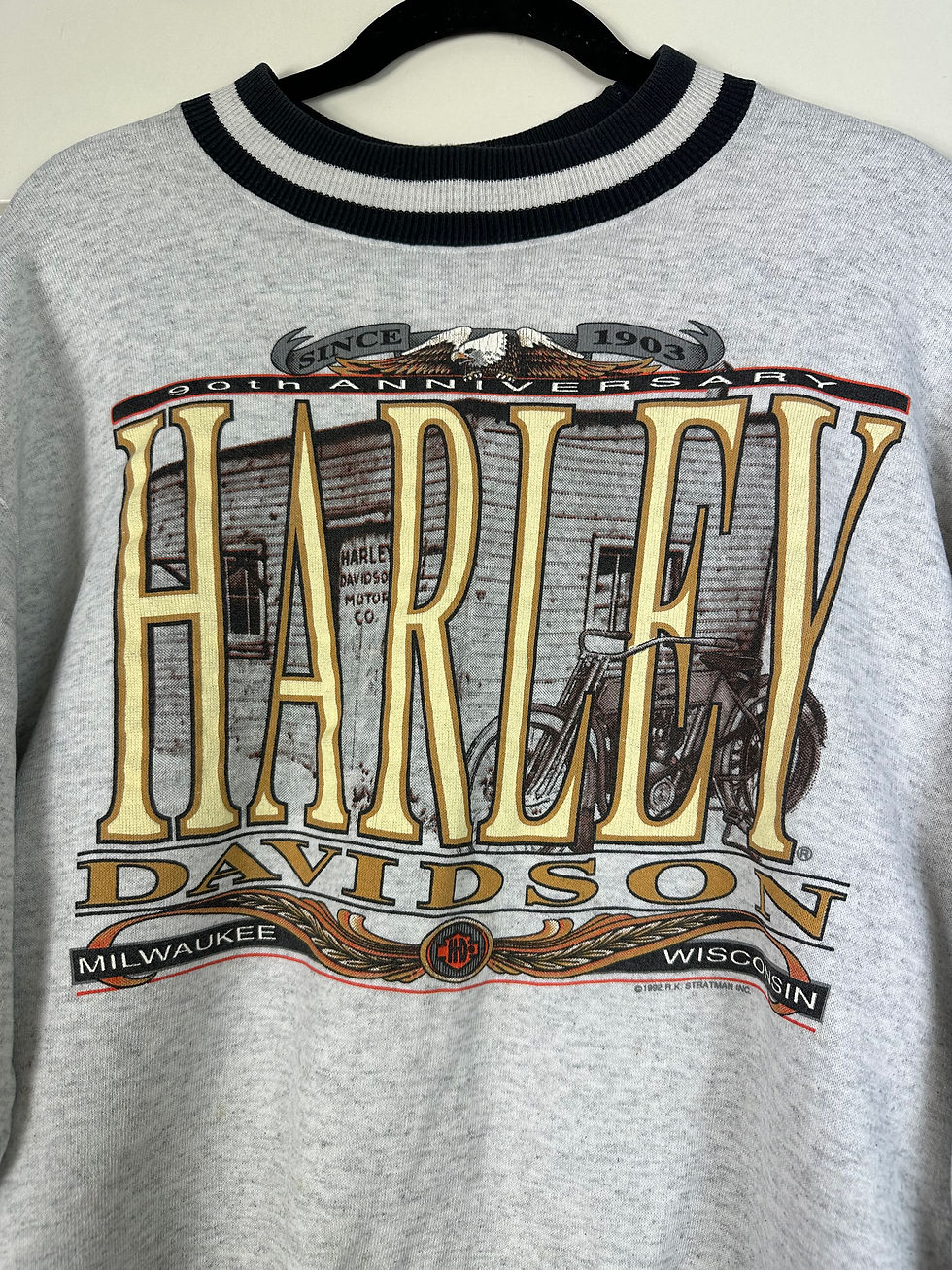 Thumbnail: *Vntg Harley Davidson 1992 90th Anniversary Sweatshirt Size (no tag fits medium)