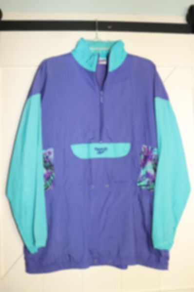 *Vntg 80's Reebok Jazz Design Windbreaker Size L