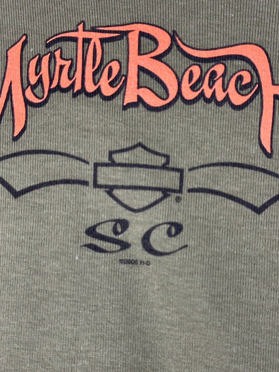 Thumbnail: WMNS 2006 Harley Davidson Myrtle Beach Tattoo Sleeve Tee Size L