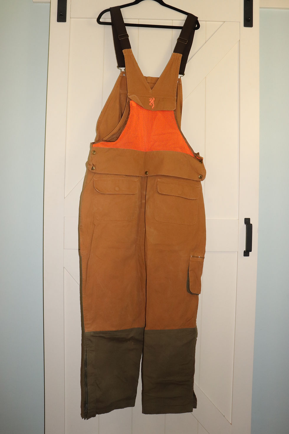 Thumbnail: Browning Arms Khaki Canvas Field Overall Bibs Size Medium