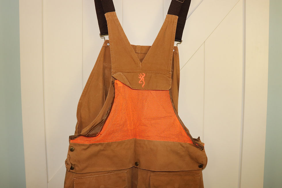 Thumbnail: Browning Arms Khaki Canvas Field Overall Bibs Size Medium