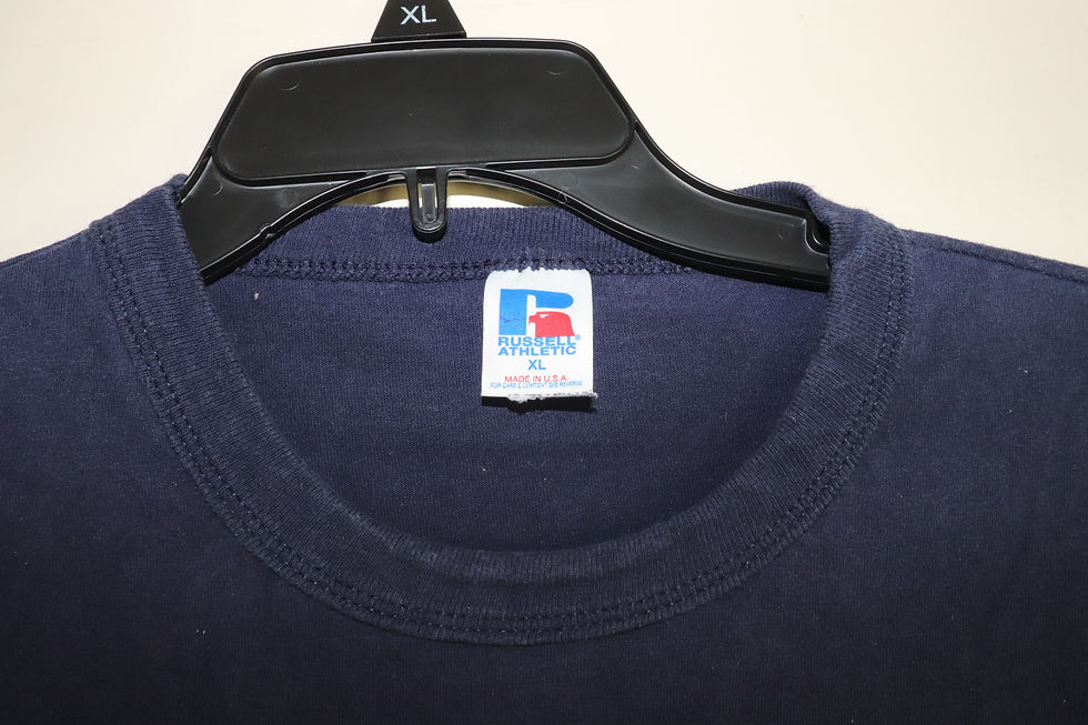 Thumbnail: *Vntg Russell Cleveland Indians Embroidered Made In USA Navy Tee Size XL