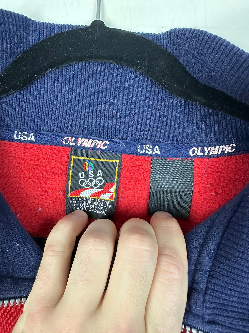 Thumbnail: *Vntg 90's JCPenny Team USA Olympics Quarterzip Sweatshirt Size Large