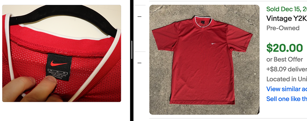 Thumbnail: *Vntg Nike 90's Red Mesh Jersey Tee Shirt Size M