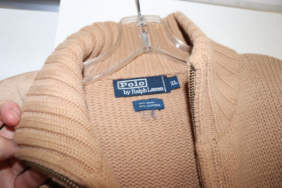 Thumbnail: Polo Ralph Lauren Wool/ Cashmere Blend Full Zip Knit Sweater