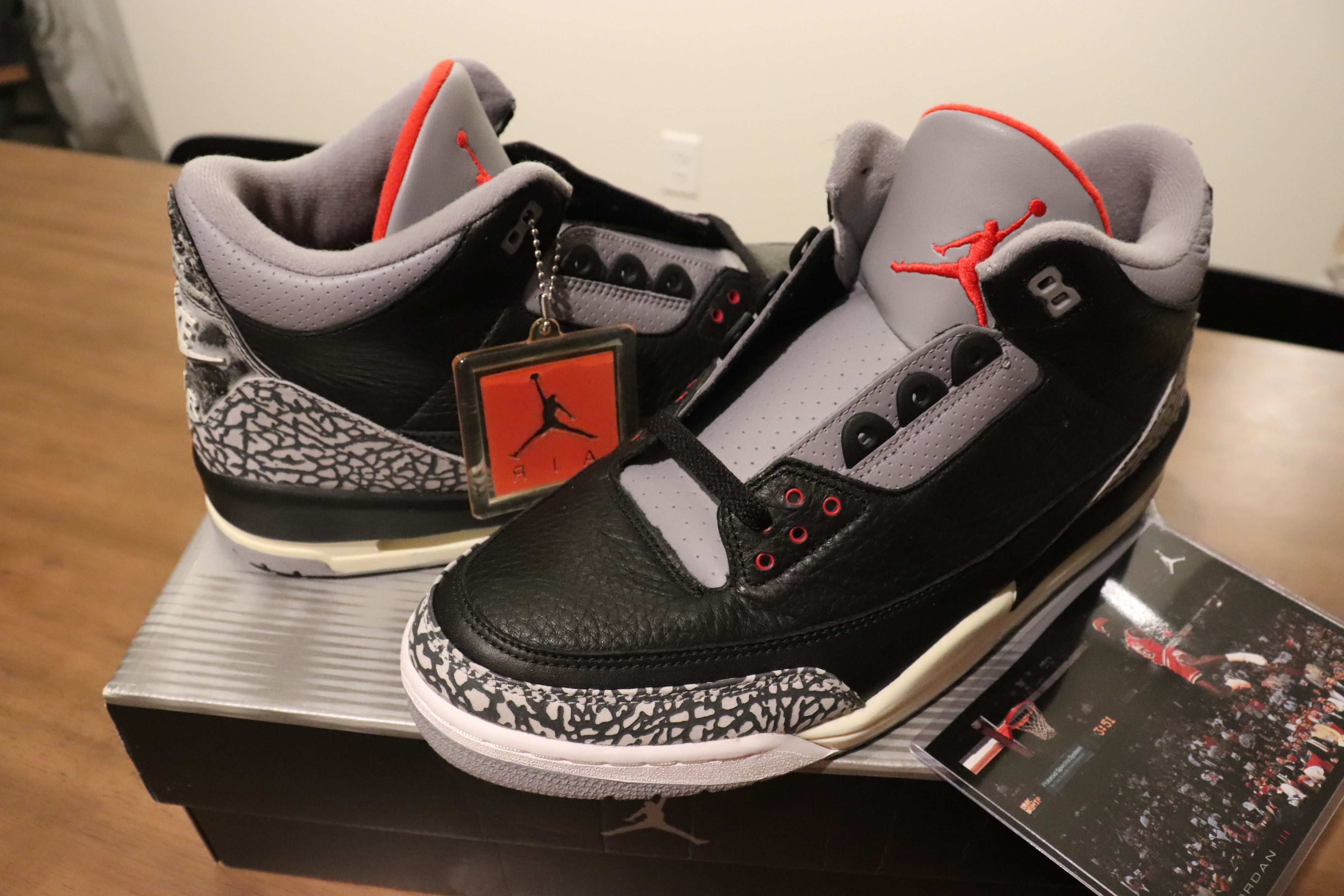 2001 Air Jordan 3 "Black Cement" Deadstock Size 13