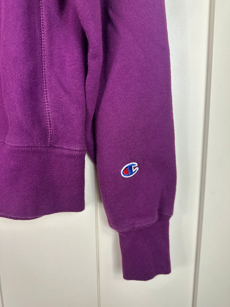Thumbnail: Women's Champion Reverse Weave Purple Sweatshirt Size Small