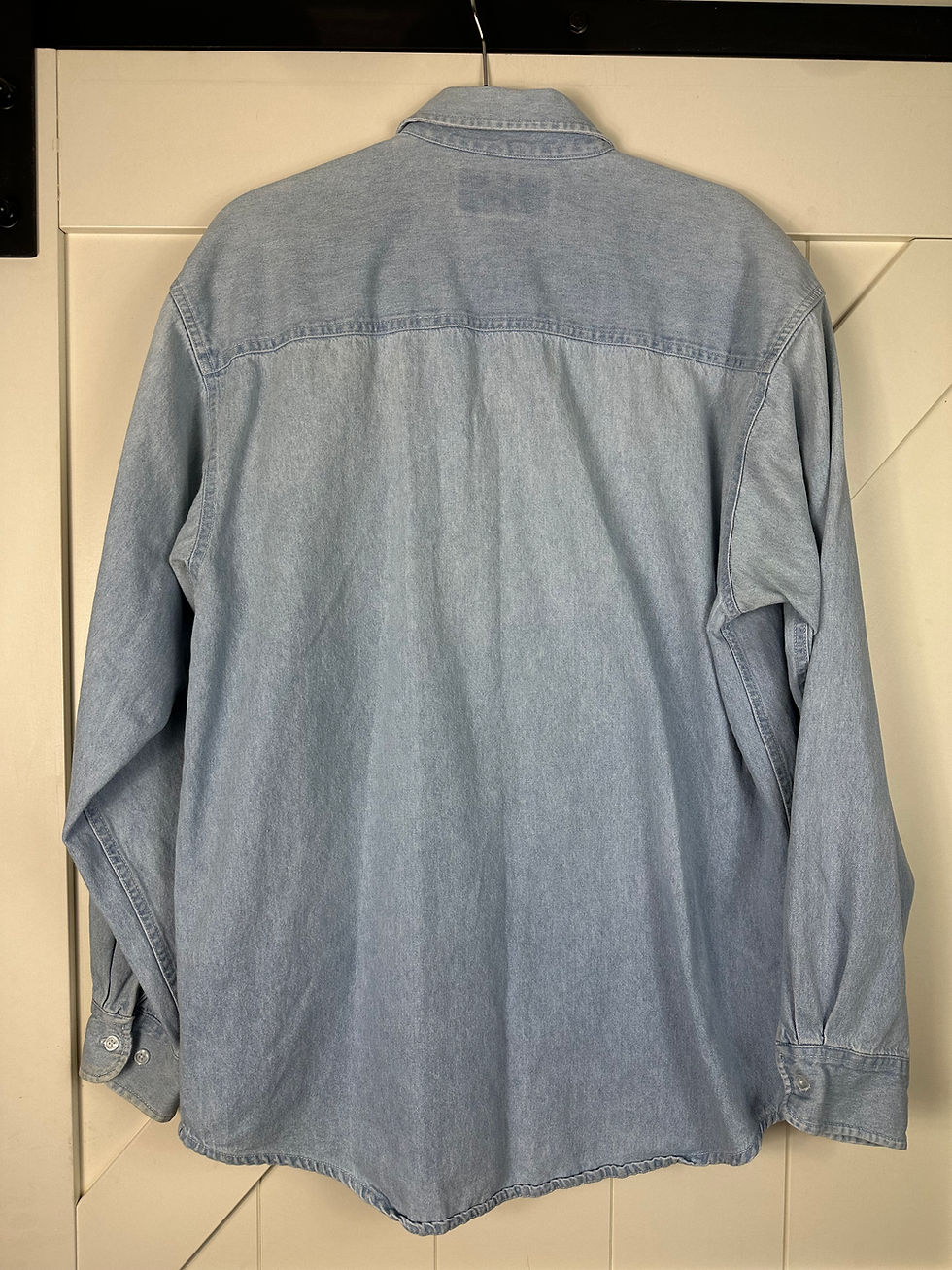 Thumbnail: *Vntg Harley Davidson Classic Blue Denim Embroidered Pocket Shirt Size Large