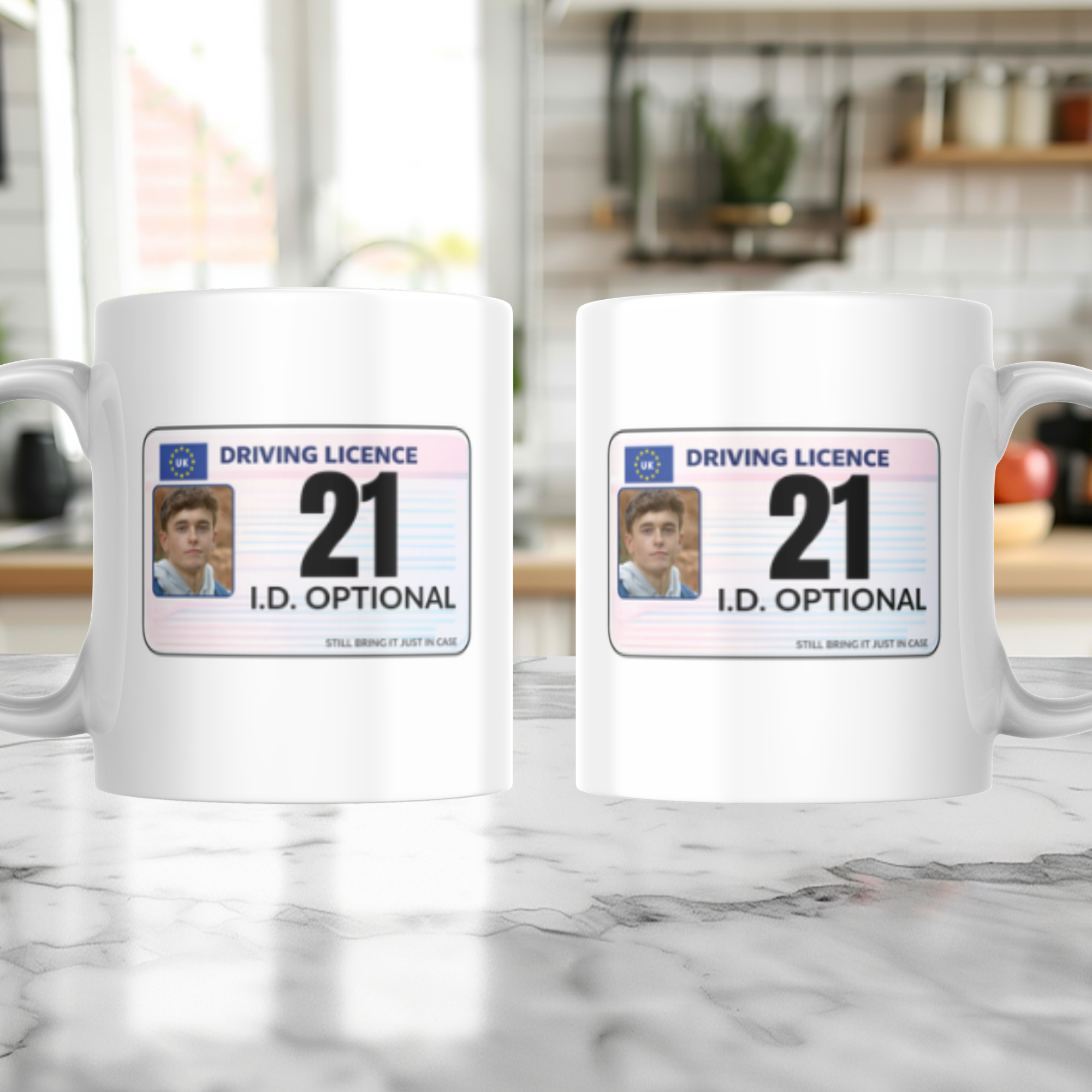 Personalised Licence I.D - Optional: 21st Birthday Mug