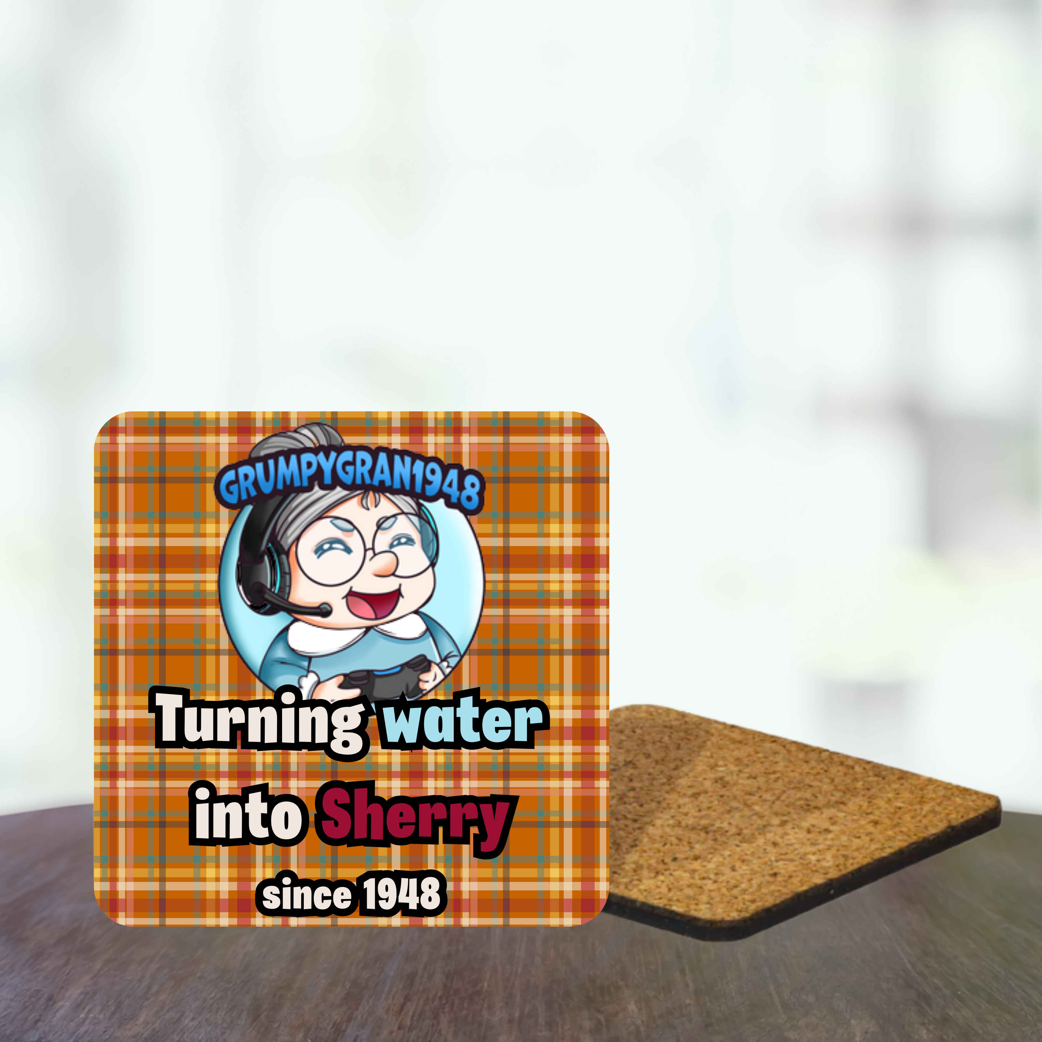 GrumpyGran1948 “Turning Water Into Sherry Since 1948” Coaster