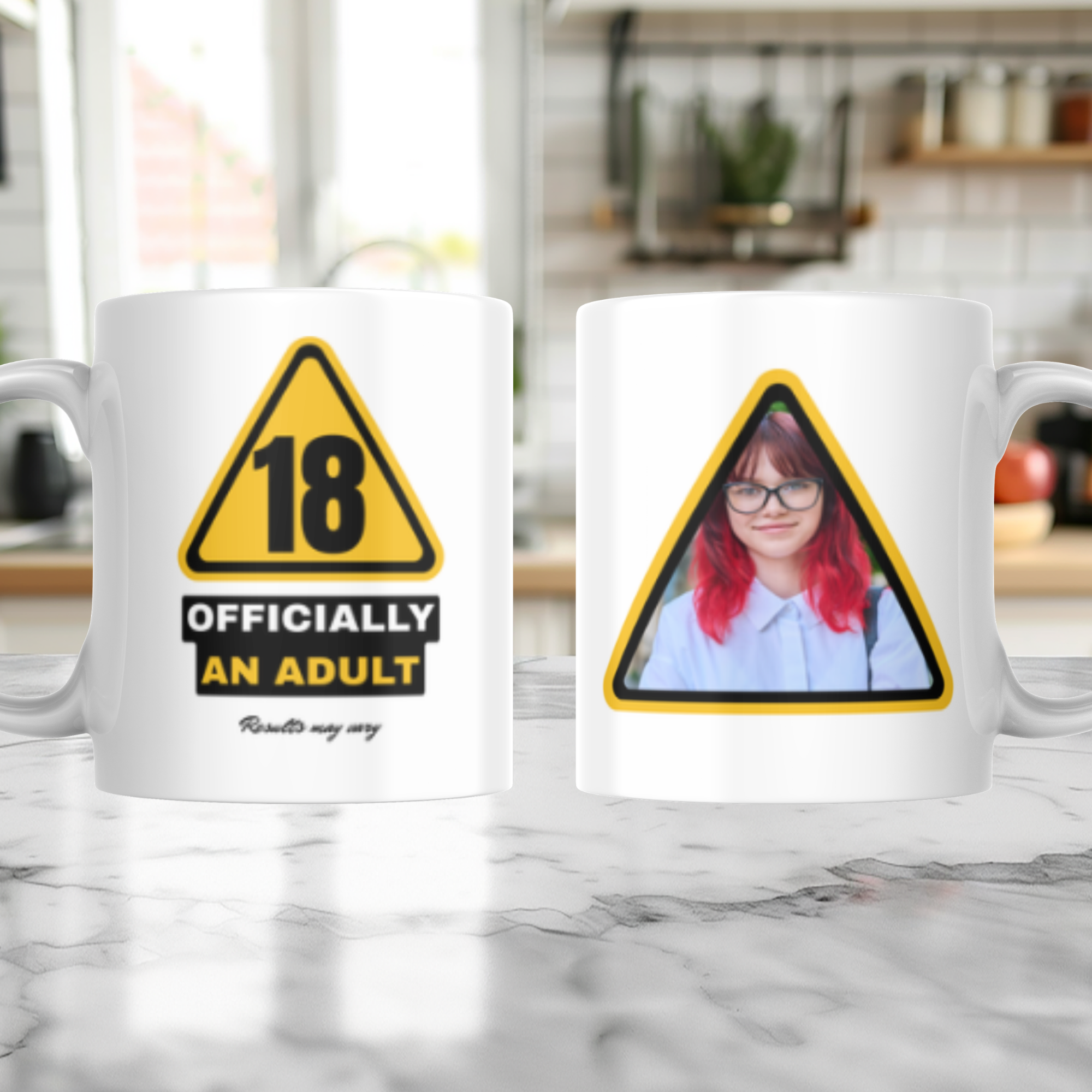 Personalised Officially an Adult: 18th Birthday Mug