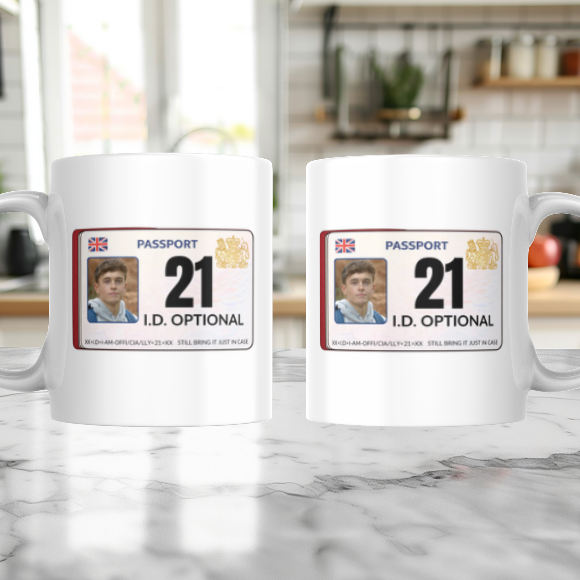 Personalised Passport I.D Optional: 21st Birthday Mug