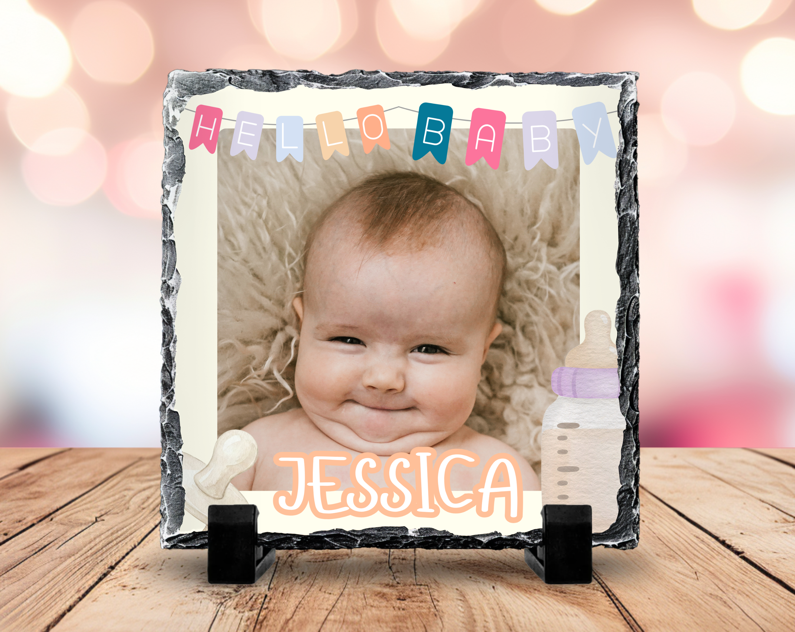 Personalised “Hello Baby” Photo Slate