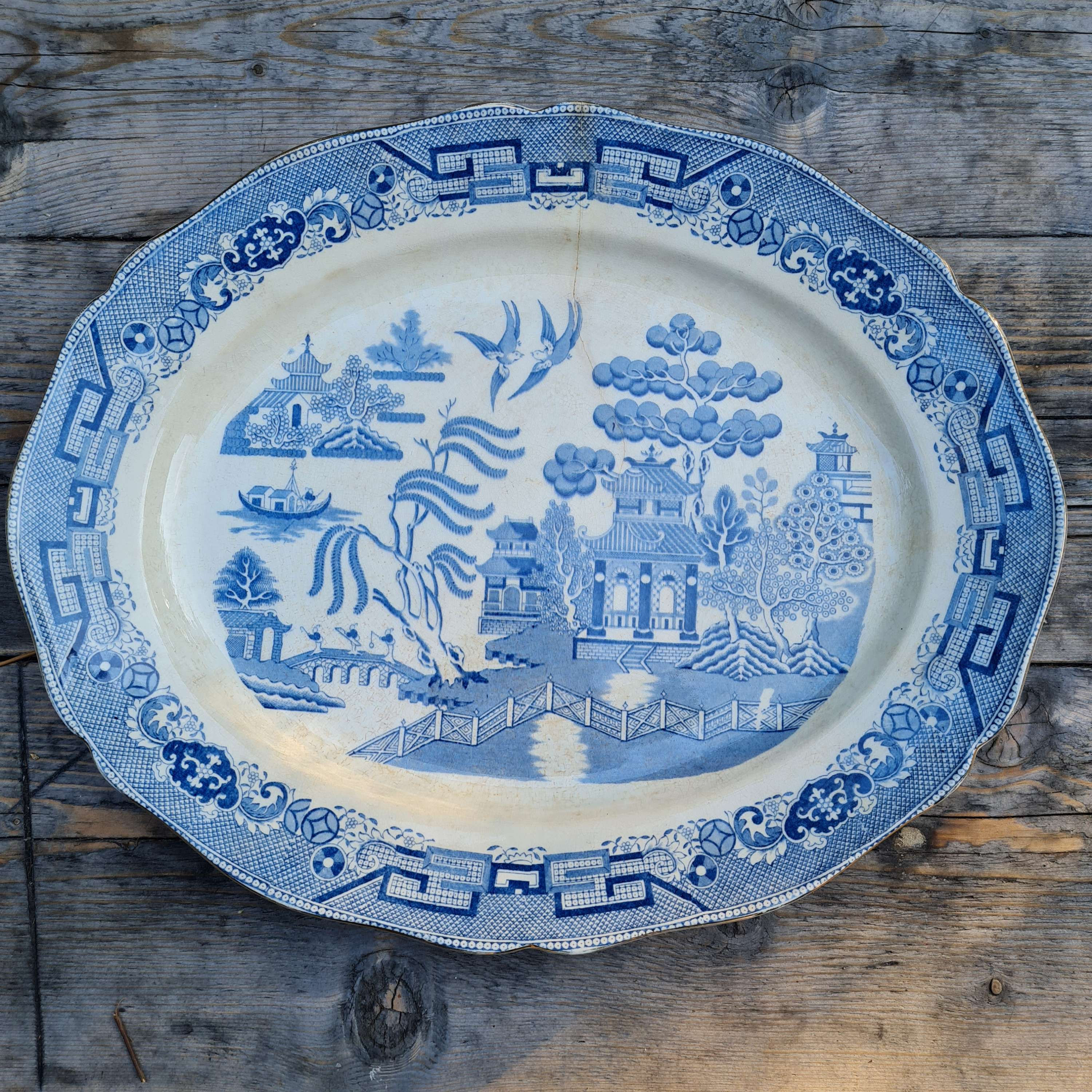 1930s Royal Doulton Willow platter