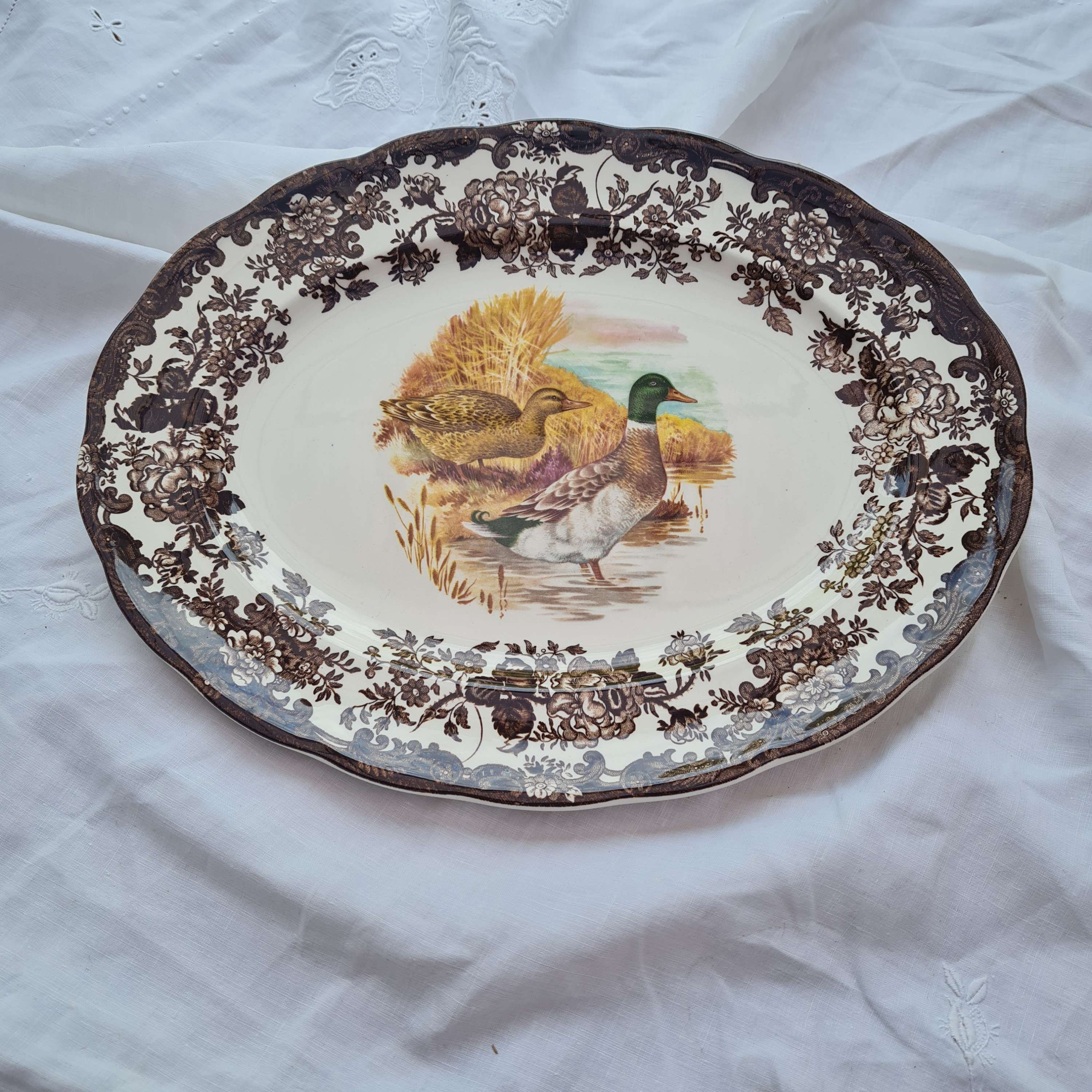 Royal Worcester Palissy Game Series Mallard Duck platter 