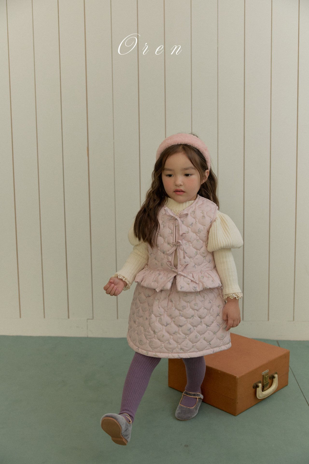 로쉬 패딩조끼&스커트 세트