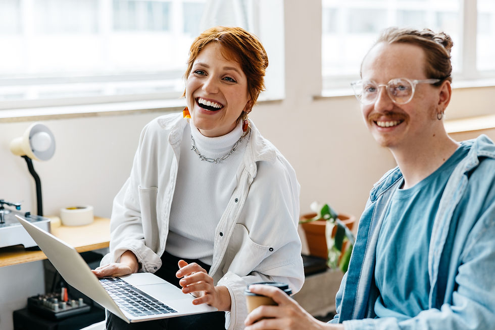 Neurodivergent employees working together in the office