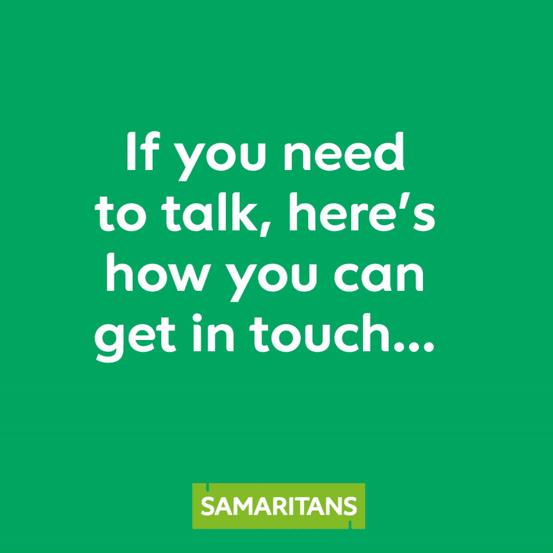 Ways how people can get in touch with the Samaritans charity