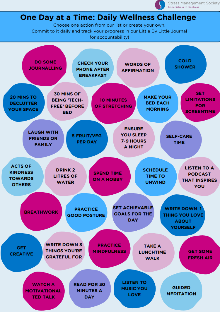 Stress Management Society Daily Wellness Challenge