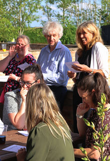 Team doing a quiz together