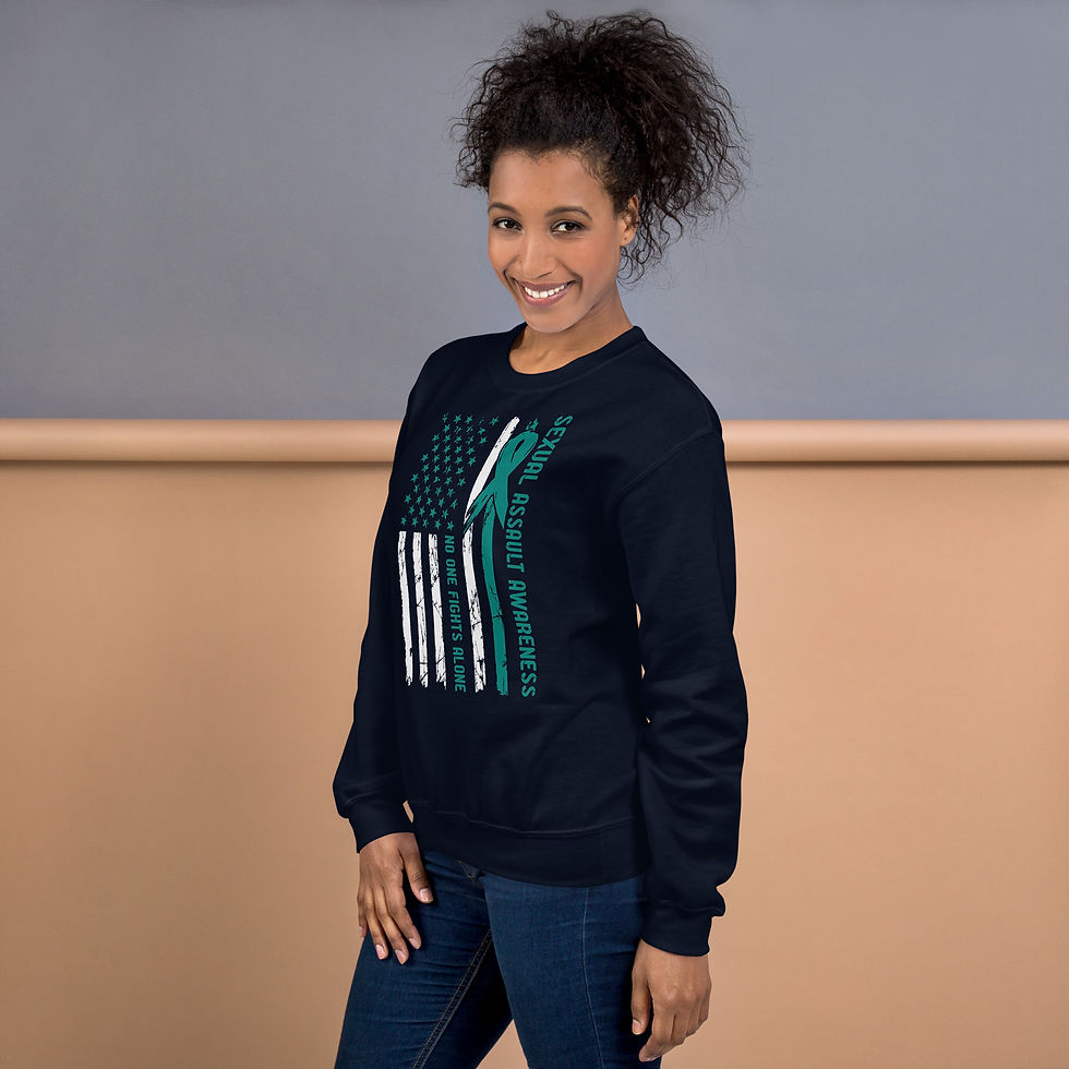 Thumbnail: No One Fights Alone Flag Unisex Sweatshirt