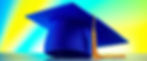 blue, green, yellow light background with blue graduation cap, preschool.jpg