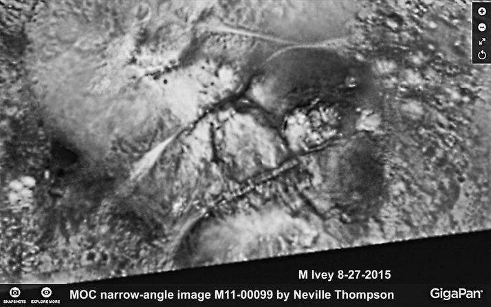 Pipes Gushing Water Or Fluid On Mars