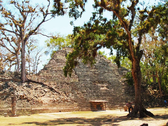 Blue string found in the teeth of Mayan sacrifice victims