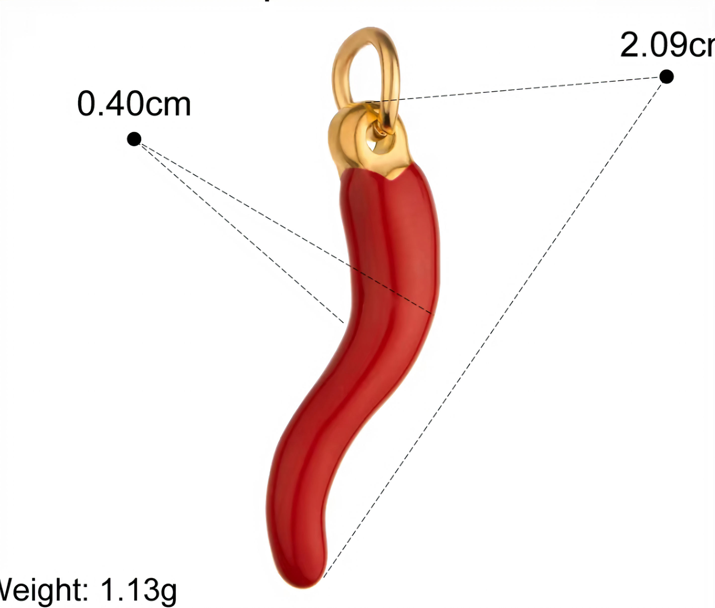 Cornicello Lucky gift_Stainlees Steel Charm