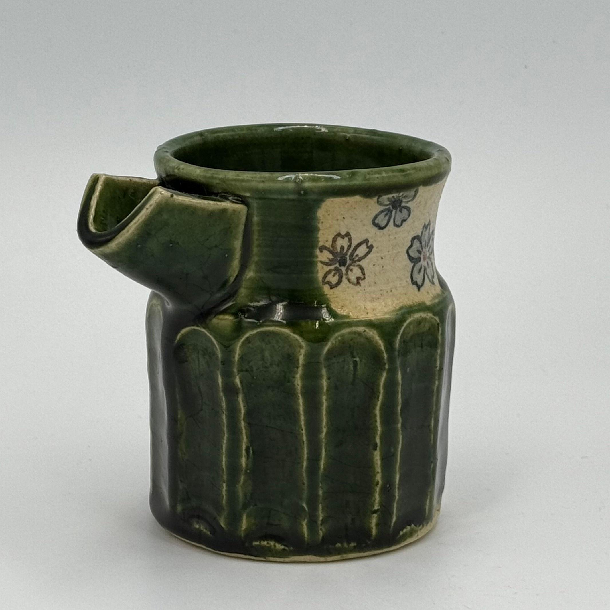 西島隆　織部酒器　N-016