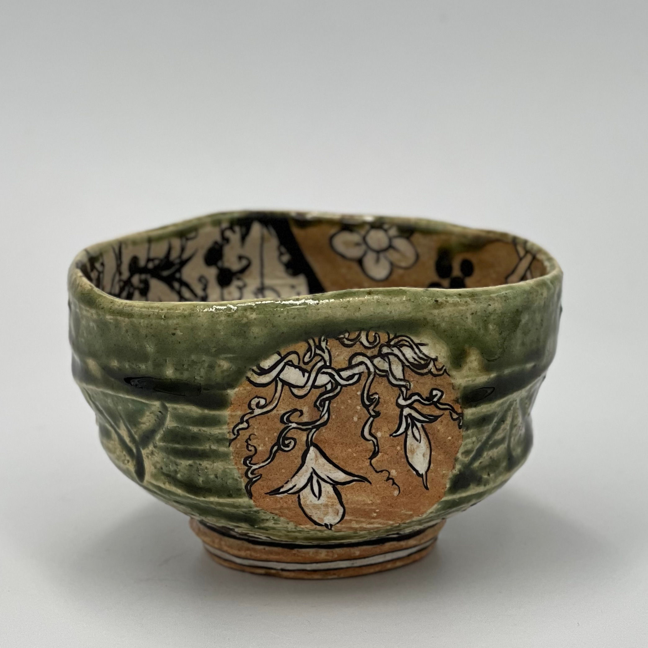 池田省吾　織部酒碗　I-021