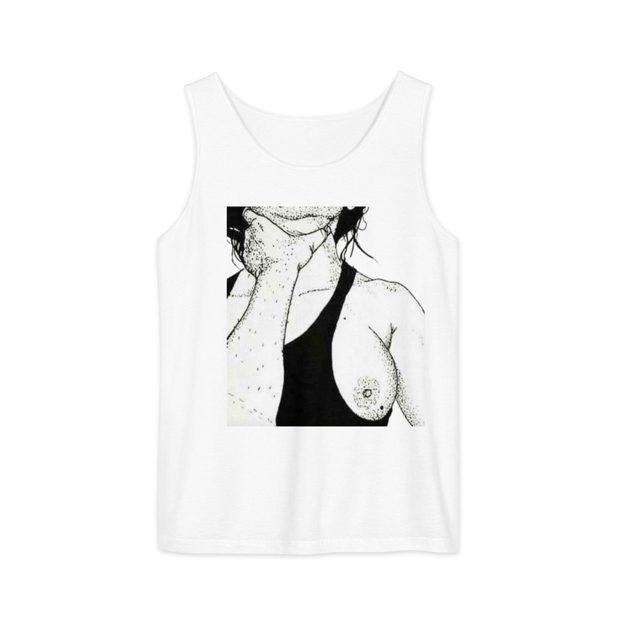 Unisex garment-dyed tank top