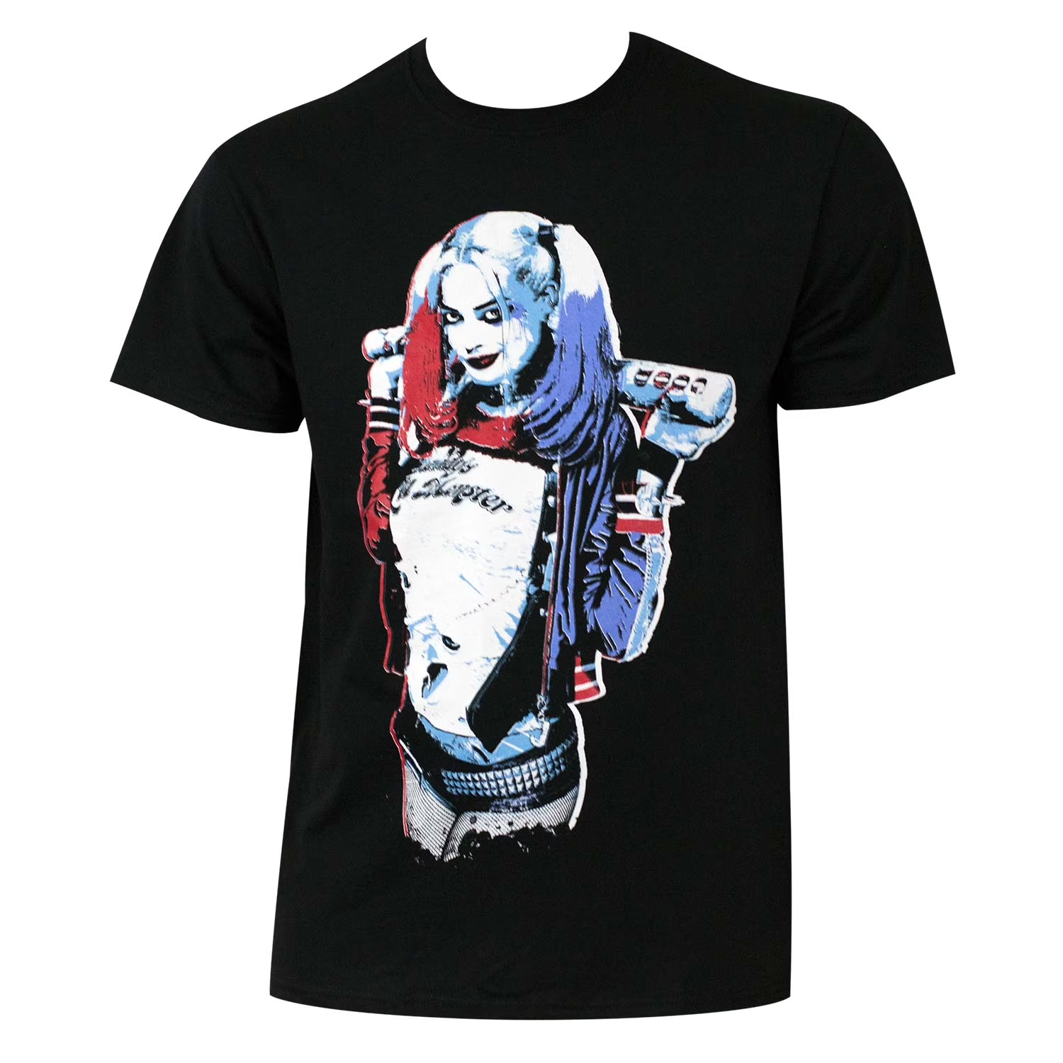 DC Comics Mens Harley Quinn Bat T-Shirt