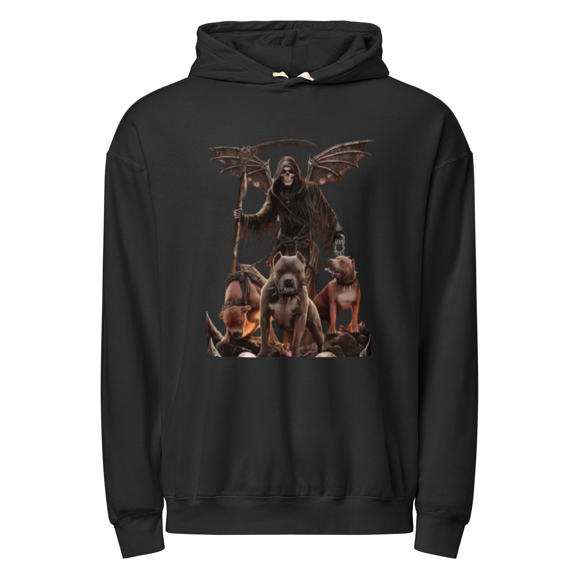 Unisex garment-dyed lightweight hoodie