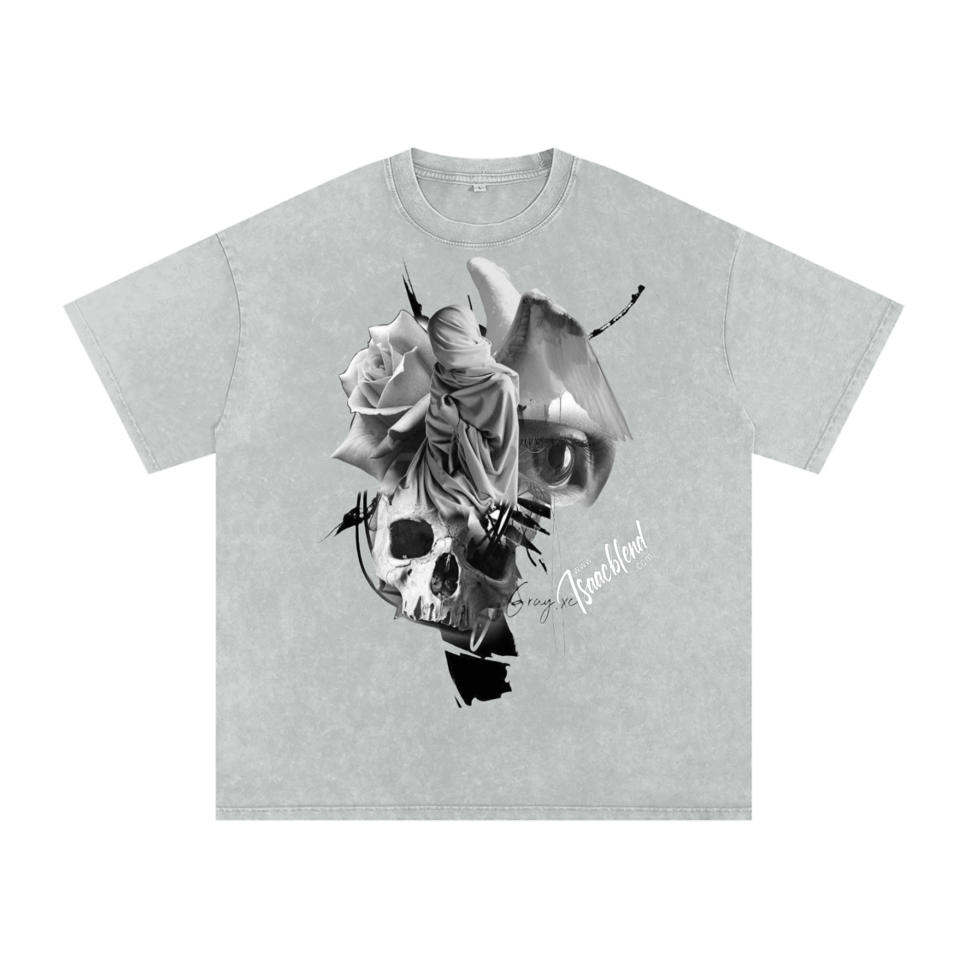 Snow Washed Oversized Cotton T-Shirt