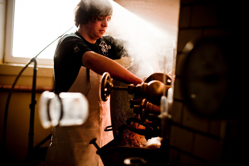 Läuterarbeit im historischen Sudhaus