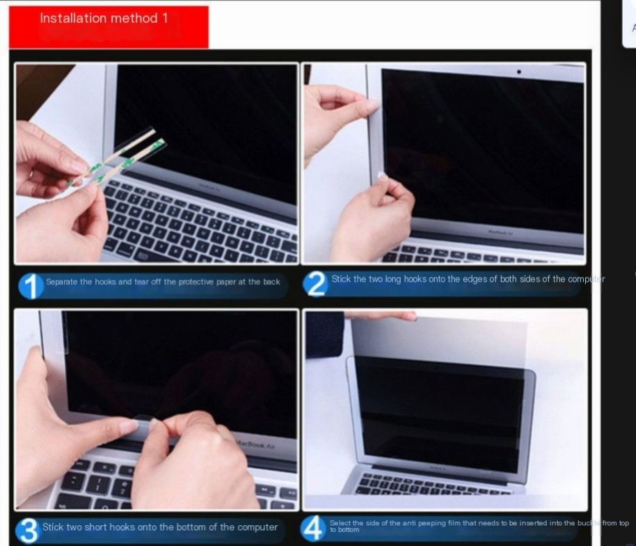 Miniatura: Anti-Spy Laptop Privacy Screen Protector