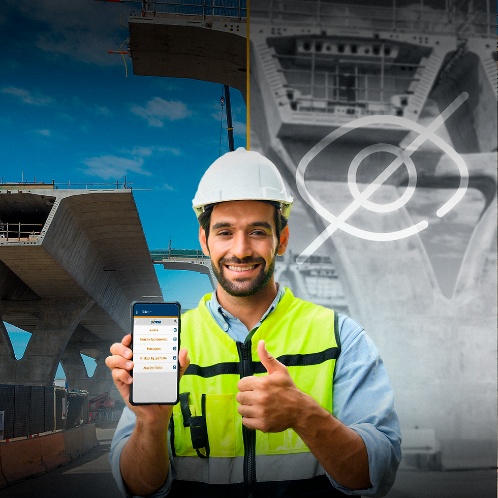 empreiteiro com cel na mao