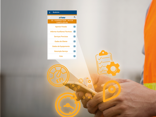 Equipe técnica utilizando tablet em campo para acompanhar ordens de serviço em tempo real, representando o uso do sistema SmartOS para aumentar a produtividade de equipes externas.