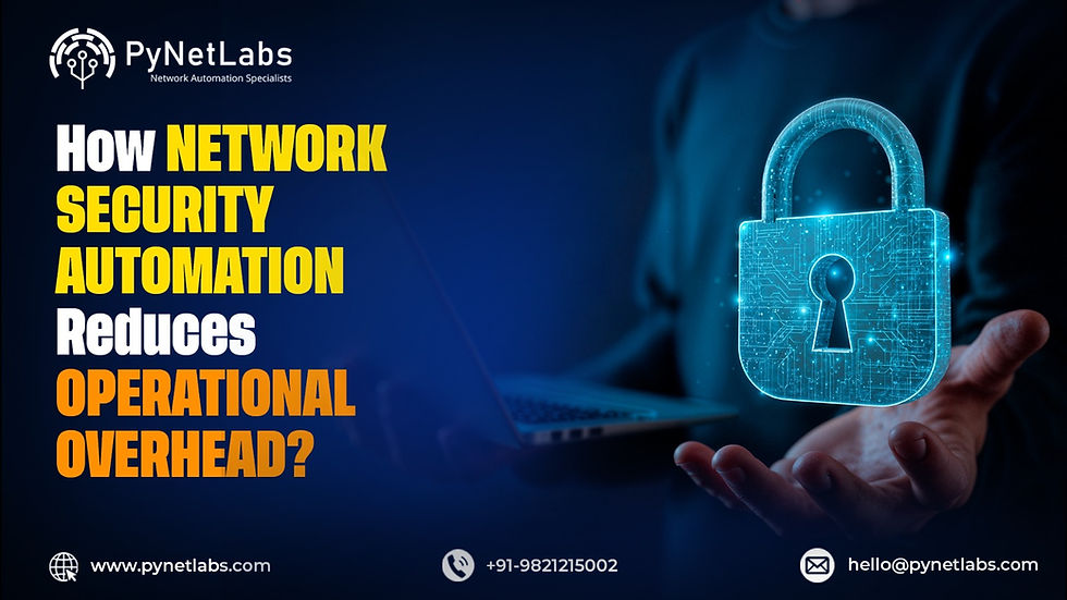 How Network Security Automation Reduces Operational Overhead?
