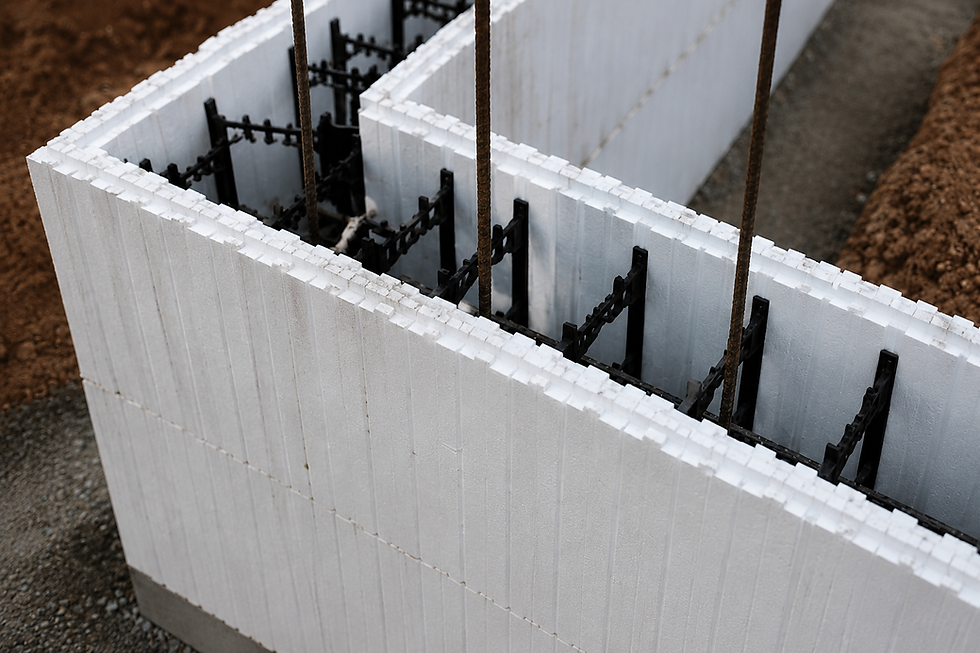 Close Up of ICF Blocks