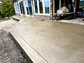 Stamped Concrete Patio on Stone House