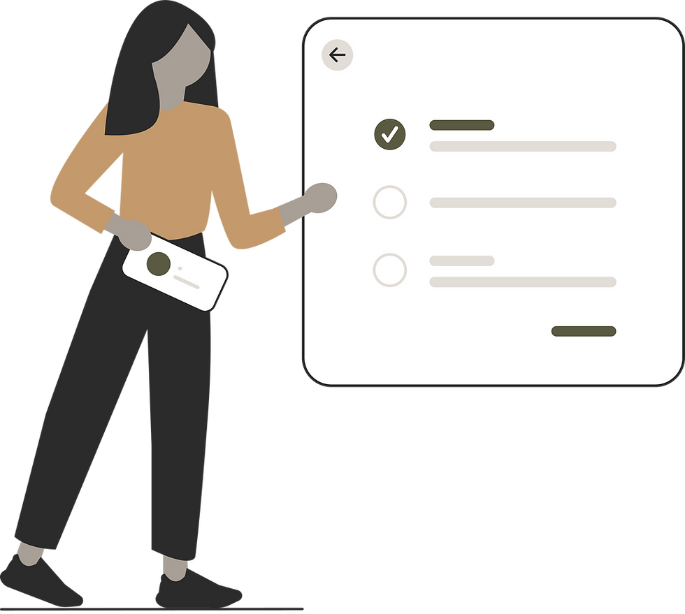 woman completing form